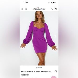 hello molly cuter than you mini dress